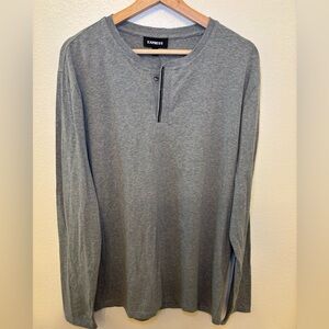 NWT Express Heather Gray Long Sleeve Shirt